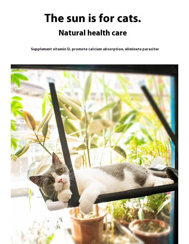 Window Cat Hammock Bed – Cozy Hanging Perch for Indoor Cats