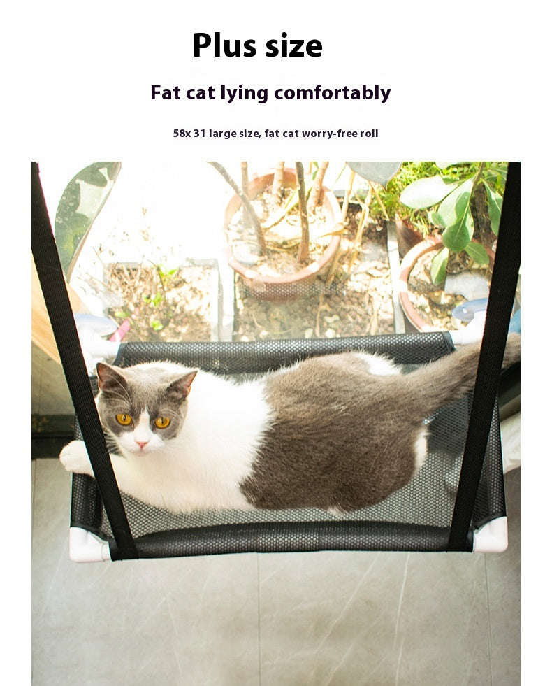 Window Cat Hammock Bed – Cozy Hanging Perch for Indoor Cats